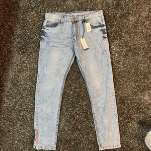 Acid Washed New Slim Denim Men’s Jeans